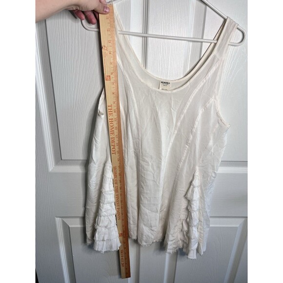 Intimately Free People Ruffle Long Tunic Mini Dress Tank Cream Size XS Boho - Picture 6 of 11